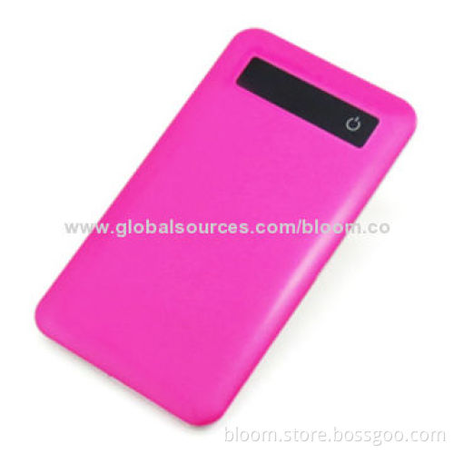 Slim USB Power Bank with 5,000mAh Capacity, Charger for iPhone and iPad, Customized Designs WelcomedNew